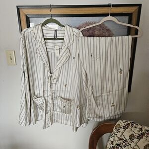 Anthropologie Silky Bejeweled Pajama Set 3x/2x NWT
